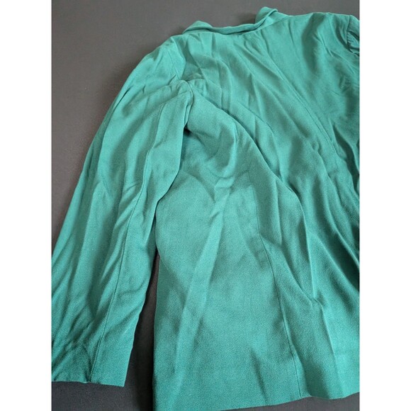 J Jill Jacket Blazer Celtic Dress Coat Women's XL Kelly Green Boxwood Button - Picture 8 of 14